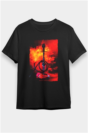 Nargile Siyah Unisex Tişört T-Shirt - TişörtFabrikası