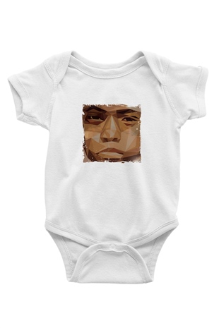 Nas Baskılı Unisex Beyaz Bebek Body - Zıbın