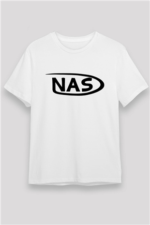 Nas Beyaz Unisex Tişört T-Shirt - TişörtFabrikası