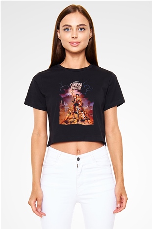 National Lampoons Vacation Siyah   Crop Top Tişört