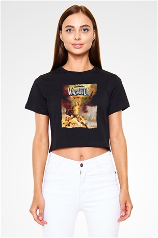 National Lampoons Vacation Siyah   Crop Top Tişört
