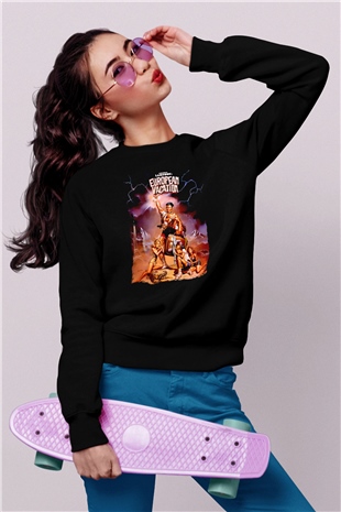 National Lampoons Vacation Siyah Unisex  Sweatshirt
