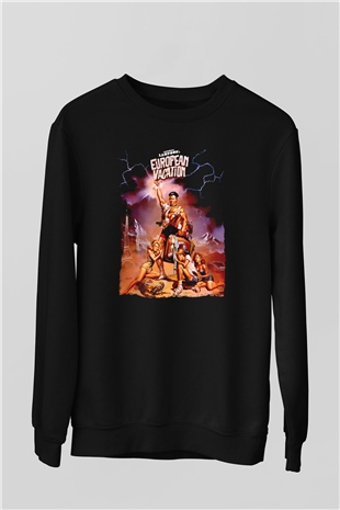 National Lampoons Vacation Siyah Unisex  Sweatshirt