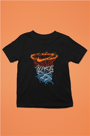 NBA Jam Baskılı Siyah Unisex Çocuk Tişört