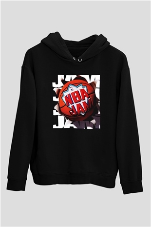 NBA Jam Siyah Unisex Hoodie