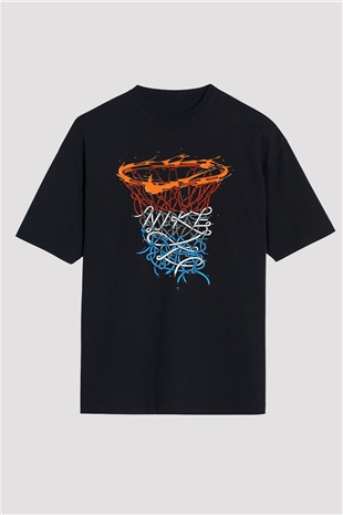 NBA Jam Siyah Unisex Oversize Tişört T-Shirt