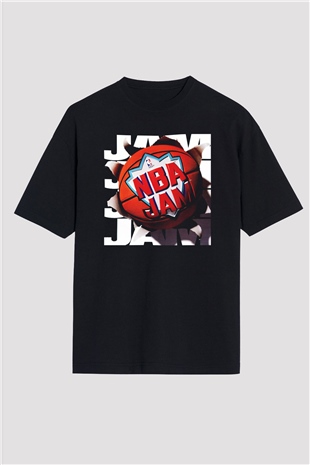 NBA Jam Siyah Unisex Oversize Tişört T-Shirt