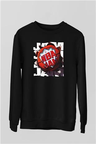 NBA Jam Siyah Unisex Sweatshirt