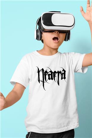 Neaera Baskılı Beyaz Unisex Beyaz Çocuk Tişört - Tshirt
