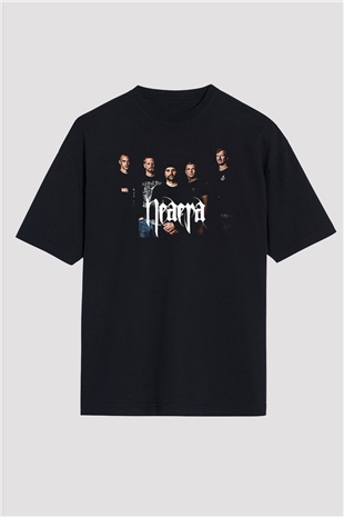 Neaera Baskılı Unisex Siyah Oversize Tişört - Tshirt
