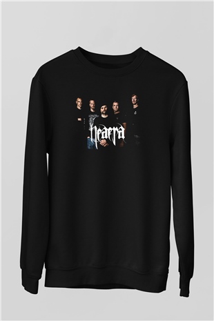 Neaera Baskılı Unisex Siyah Sweatshirt