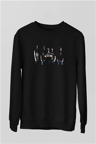 Neaera Baskılı Unisex Siyah Sweatshirt
