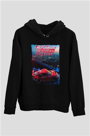 Need for Speed Siyah Unisex Hoodie