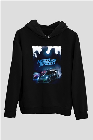 Need for Speed Siyah Unisex Hoodie
