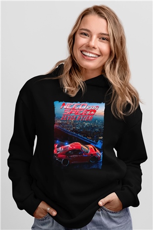 Need for Speed Siyah Unisex Hoodie