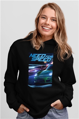 Need for Speed Siyah Unisex Hoodie