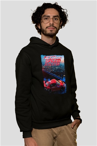 Need for Speed Siyah Unisex Hoodie