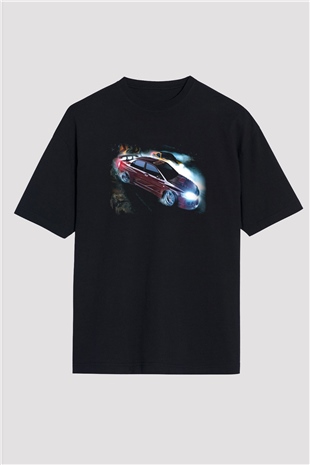 Need for Speed Siyah Unisex Oversize Tişört T-Shirt