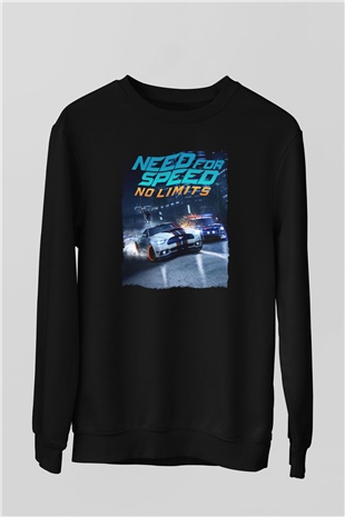 Need for Speed Siyah Unisex Sweatshirt