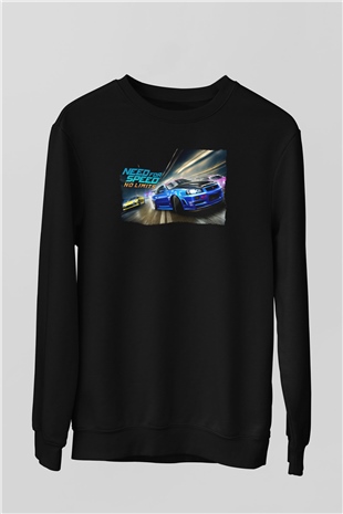 Need for Speed Siyah Unisex Sweatshirt