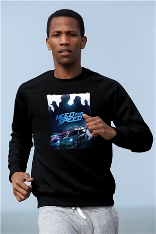 Need for Speed Siyah Unisex Sweatshirt