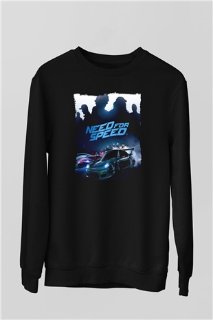 Need for Speed Siyah Unisex Sweatshirt