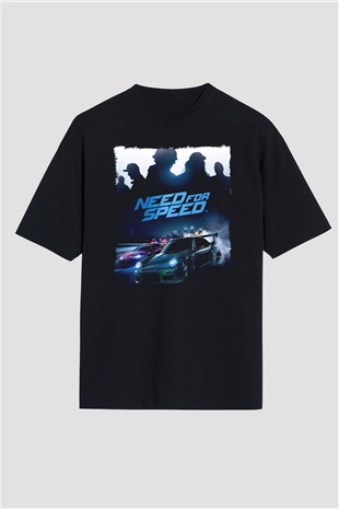 Need for Speed Siyah Oversize Tişört Oversize T-shirt