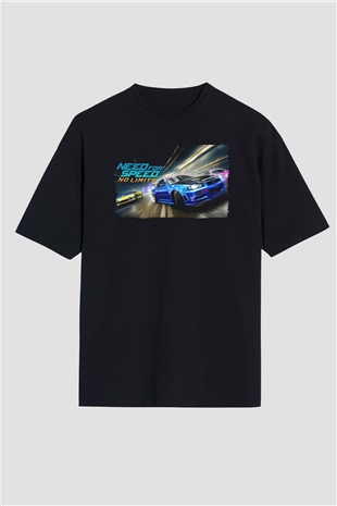 Need for Speed Siyah Oversize Tişört Oversize T-shirt