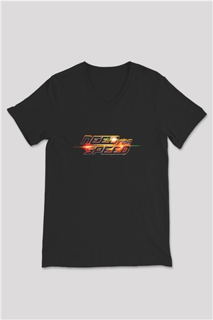 Need for Speed Siyah Unisex V Yaka Tişört