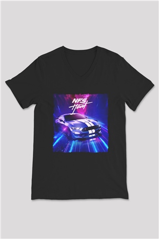 Need for Speed Siyah Unisex V Yaka Tişört