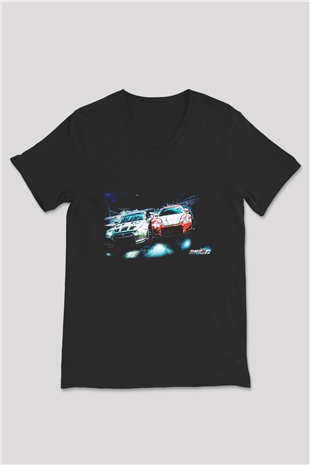 Need for Speed Siyah Unisex V Yaka Tişört T-Shirt