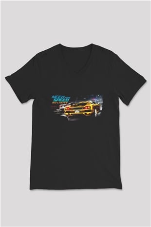 Need for Speed Siyah Unisex V Yaka Tişört