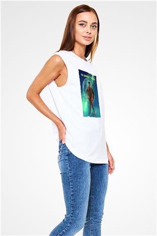 Neil De Grasse Tyson Baskılı Unisex Kolsuz Beyaz Tişört - Tshirt
