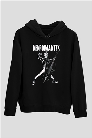 Nekromantix Siyah Unisex Kapüşonlu Sweatshirt
