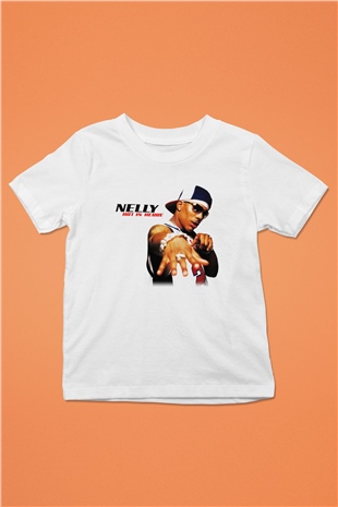 Nelly Baskılı Beyaz Unisex Çocuk Tişört