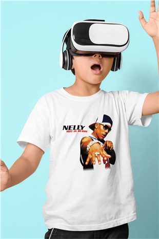 Nelly Baskılı Beyaz Unisex Çocuk Tişört