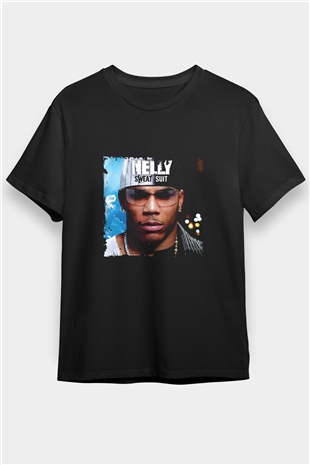 Nelly Baskılı Unisex Siyah Tişört