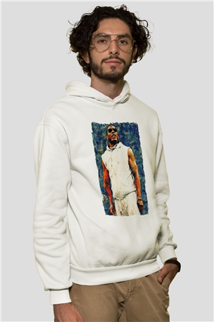 Nelly Beyaz Unisex Kapüşonlu Sweatshirt