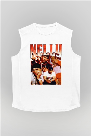 Nelly Beyaz Unisex Kolsuz Tişört