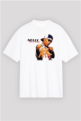 Nelly Beyaz Unisex Oversize Tişört T-Shirt