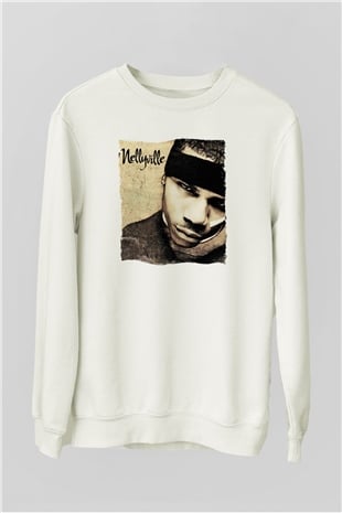 Nelly Beyaz Unisex Sweatshirt