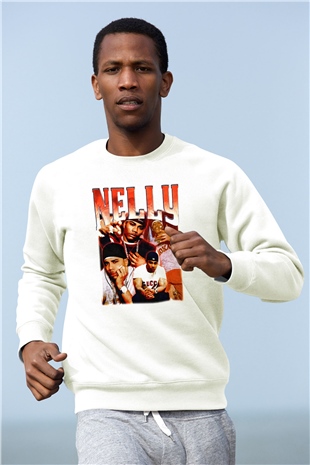Nelly Beyaz Unisex Sweatshirt