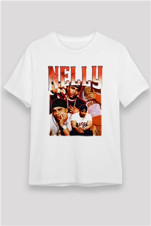 Nelly Beyaz Unisex Tişört T-Shirt - TişörtFabrikası