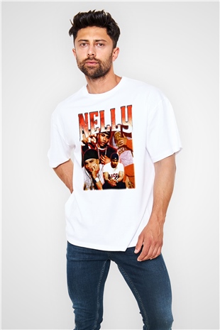Nelly Beyaz Unisex Tişört T-Shirt - TişörtFabrikası