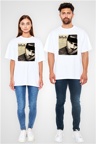 Nelly Beyaz Unisex Tişört T-Shirt - TişörtFabrikası