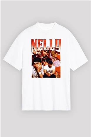 Nelly Beyaz Unisex Tişört T-Shirt - TişörtFabrikası