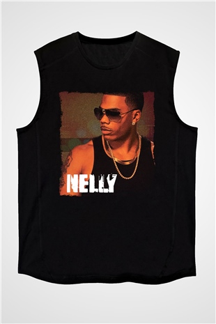 Nelly Siyah Unisex Kolsuz Tişört