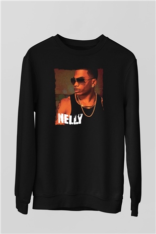 Nelly Siyah Unisex Sweatshirt