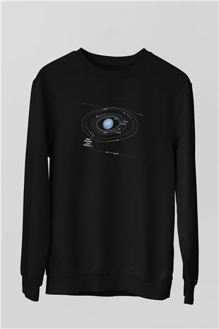 Neptün Siyah Unisex Sweatshirt