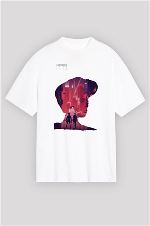Nero Beyaz Oversize Tişört Oversize T-shirt - TişörtFabrikası